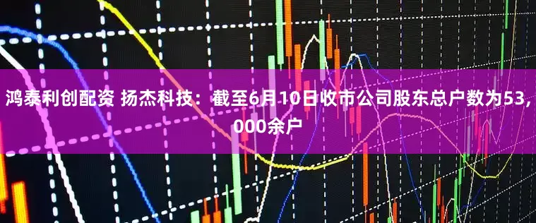 鸿泰利创配资 扬杰科技：截至6月10日收市公司股东总户数为53,000余户
