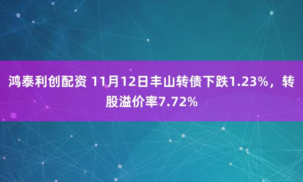 鸿泰利创配资 11月12日丰山转债下跌1.23%，转股溢价率7.72%